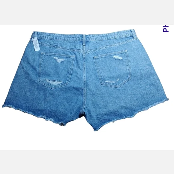 Arizona Jeans High Rise Blue Denim Shorts Med Honeysuckle Woman Plus 3X 44/3.5" - Picture 2 of 8